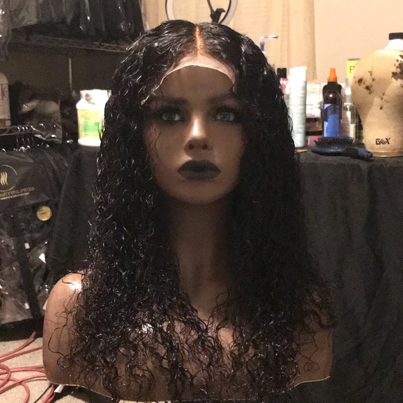 22” custom water wave 5x5 lace closure wig - Picture 3 of 4